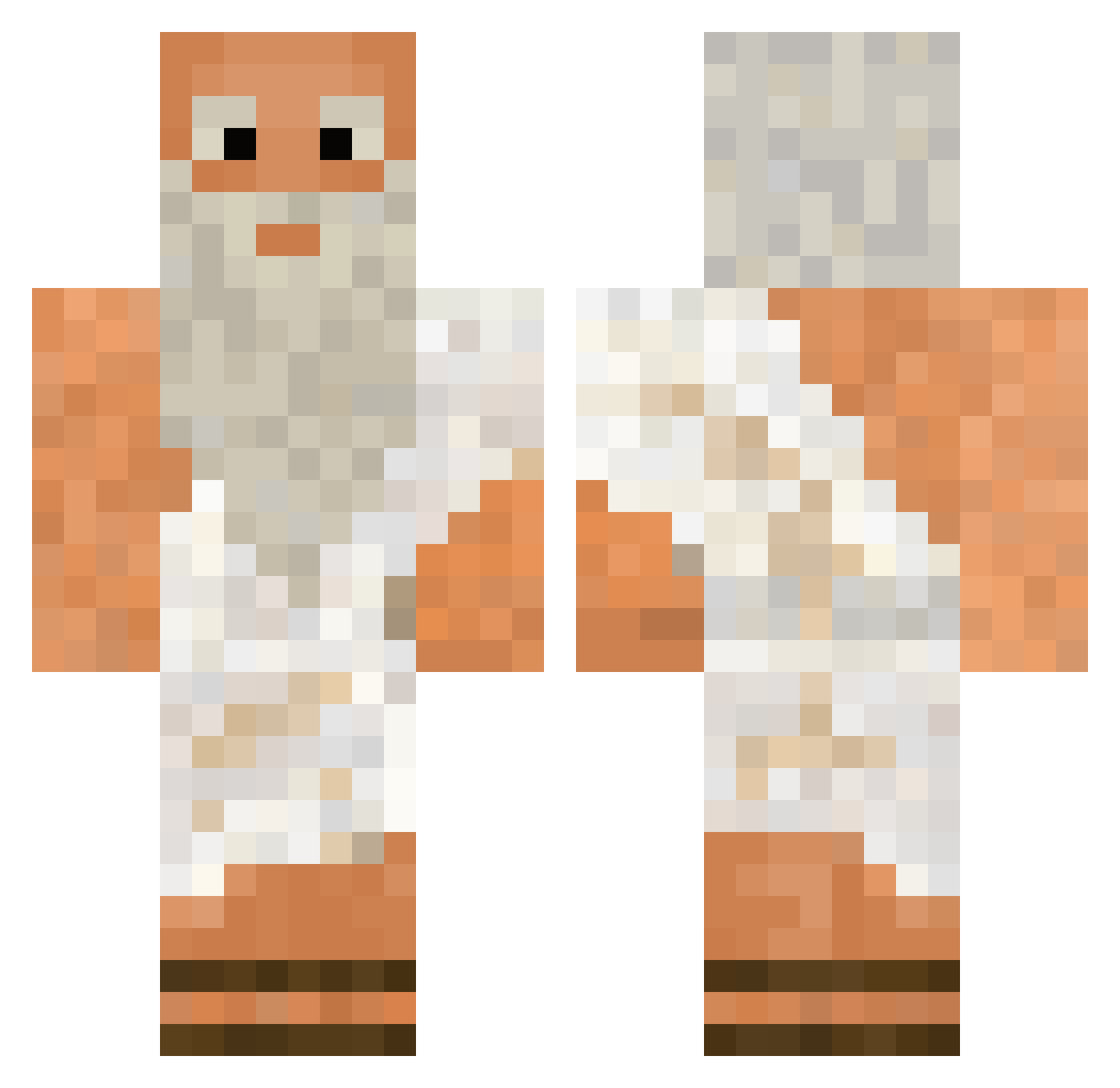 PlantingDrake98 Minecraft skin, front and back view