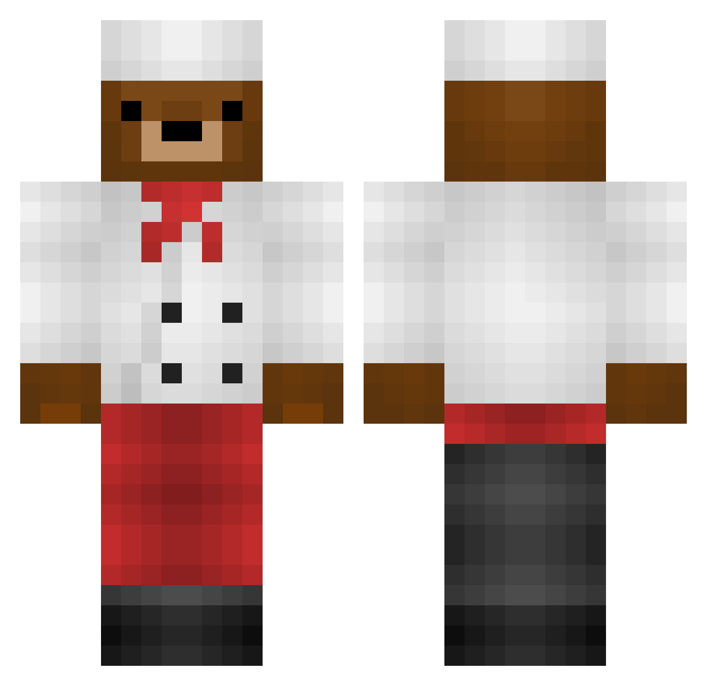 Poooooo9854 Minecraft skin, front and back view