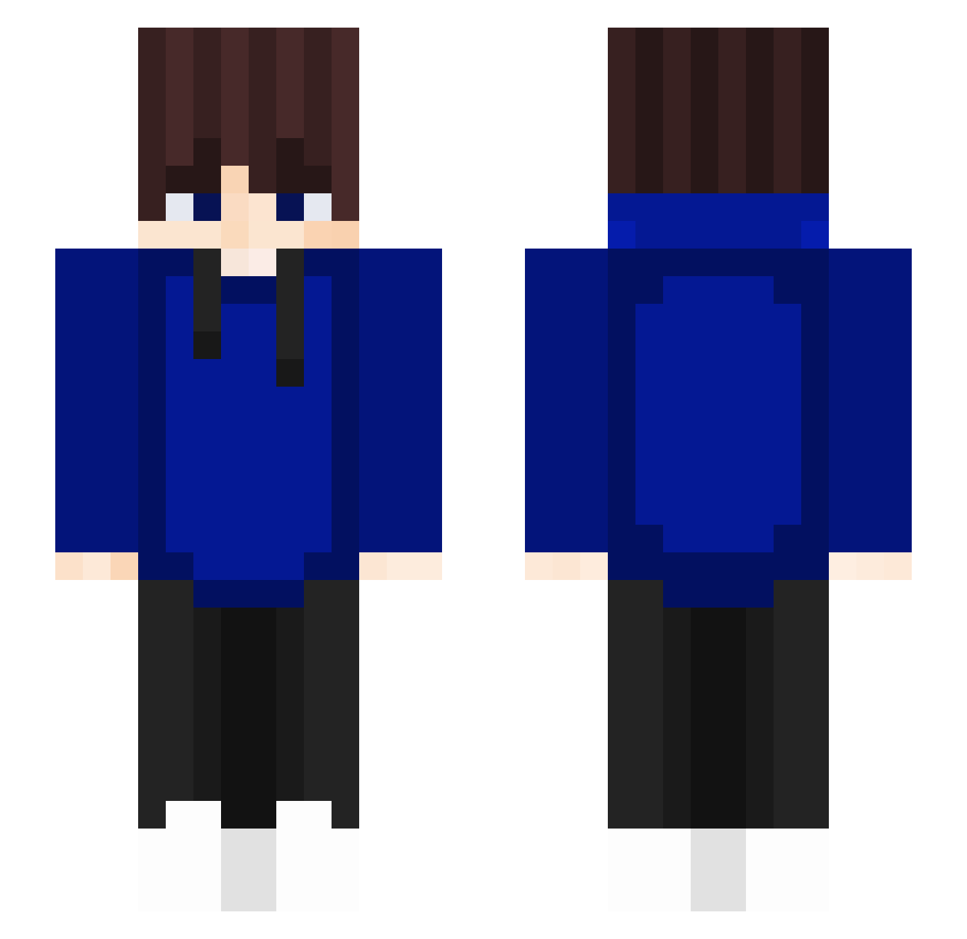 ab199op Minecraft skin, front and back view