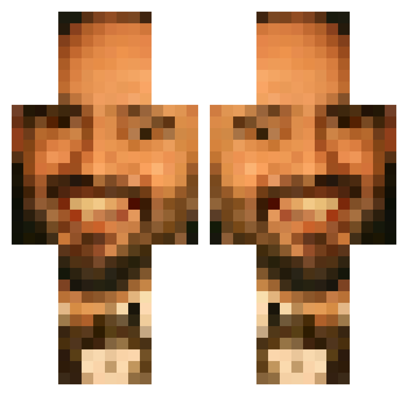 Clem__B Minecraft skin, front and back view