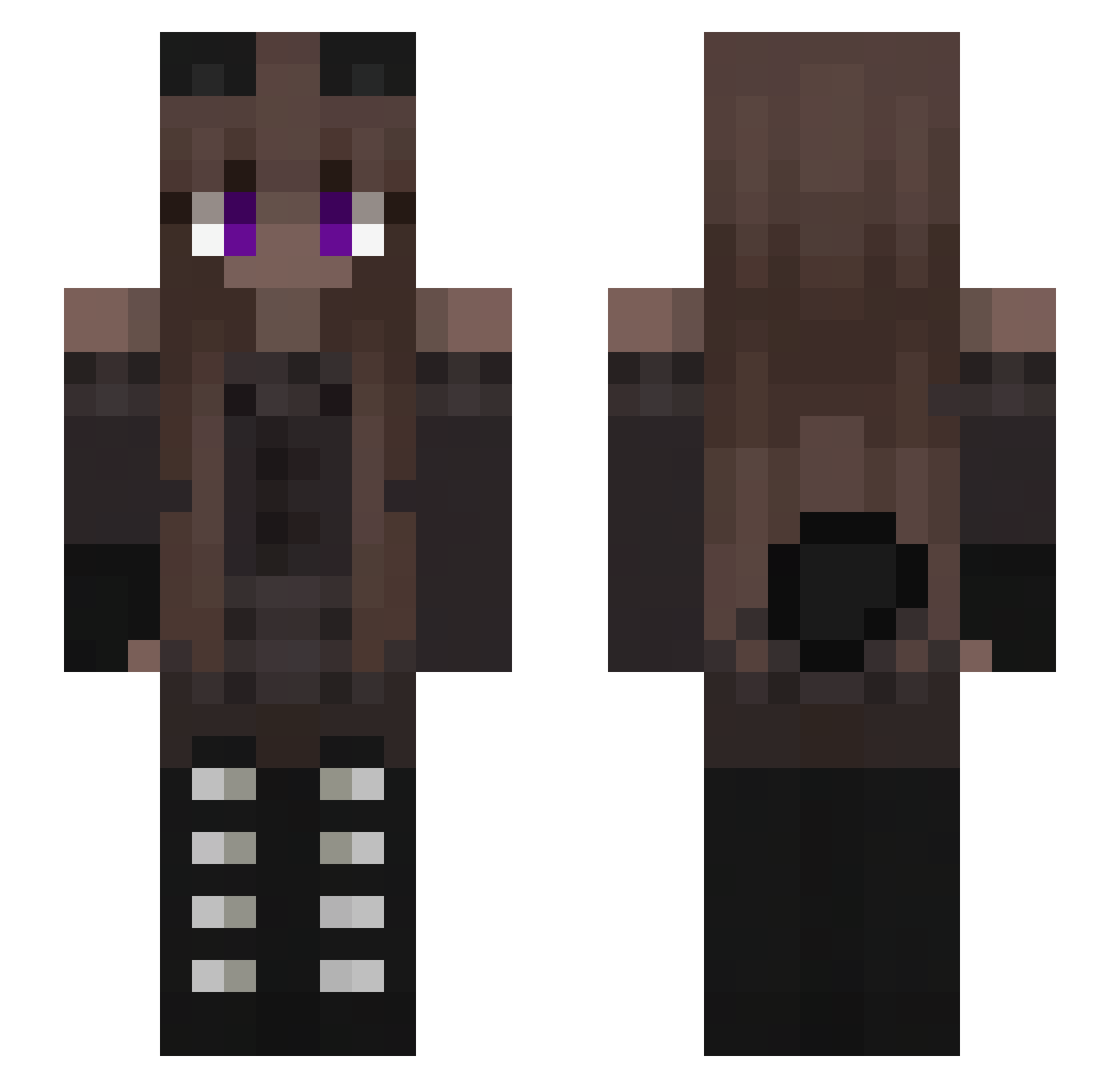 ohLama Minecraft skin, front and back view