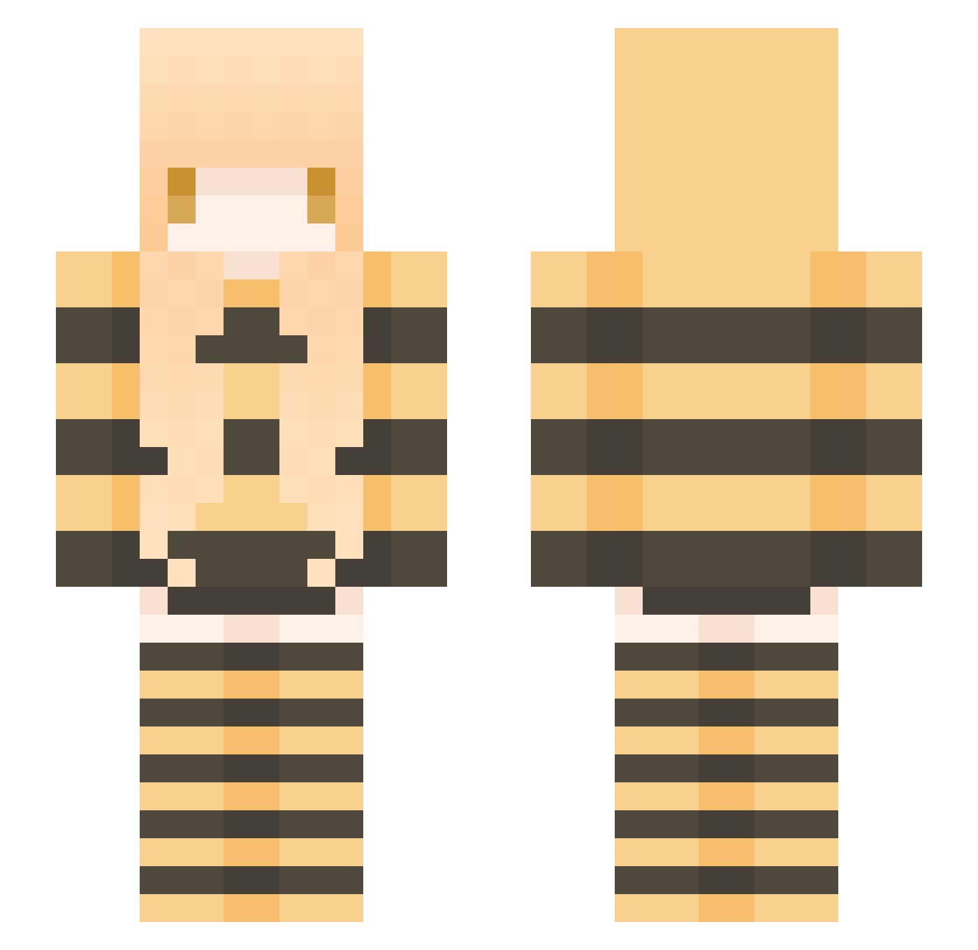 CB0_ Minecraft skin, front and back view