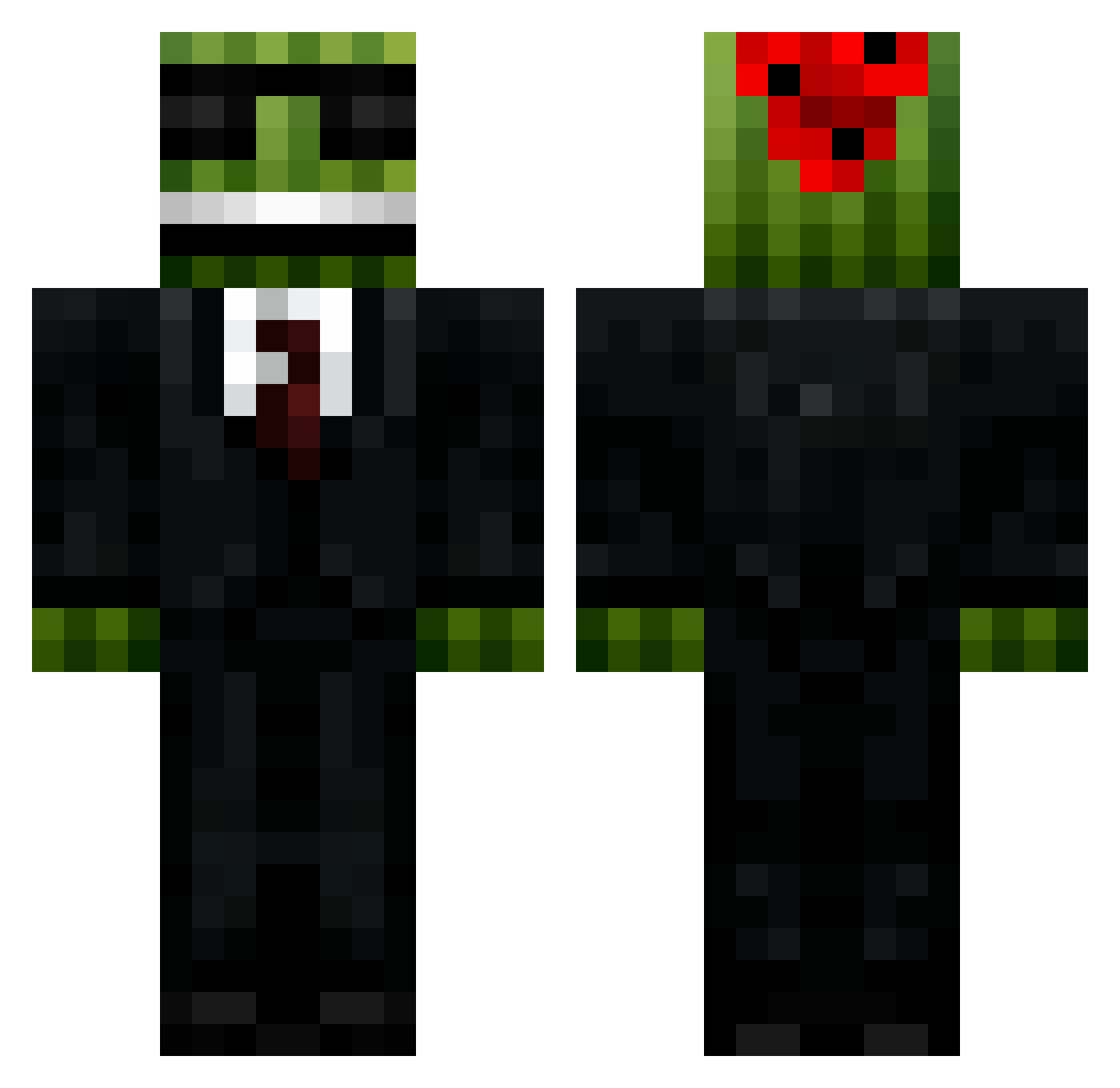 Hydreos Minecraft skin, front and back view