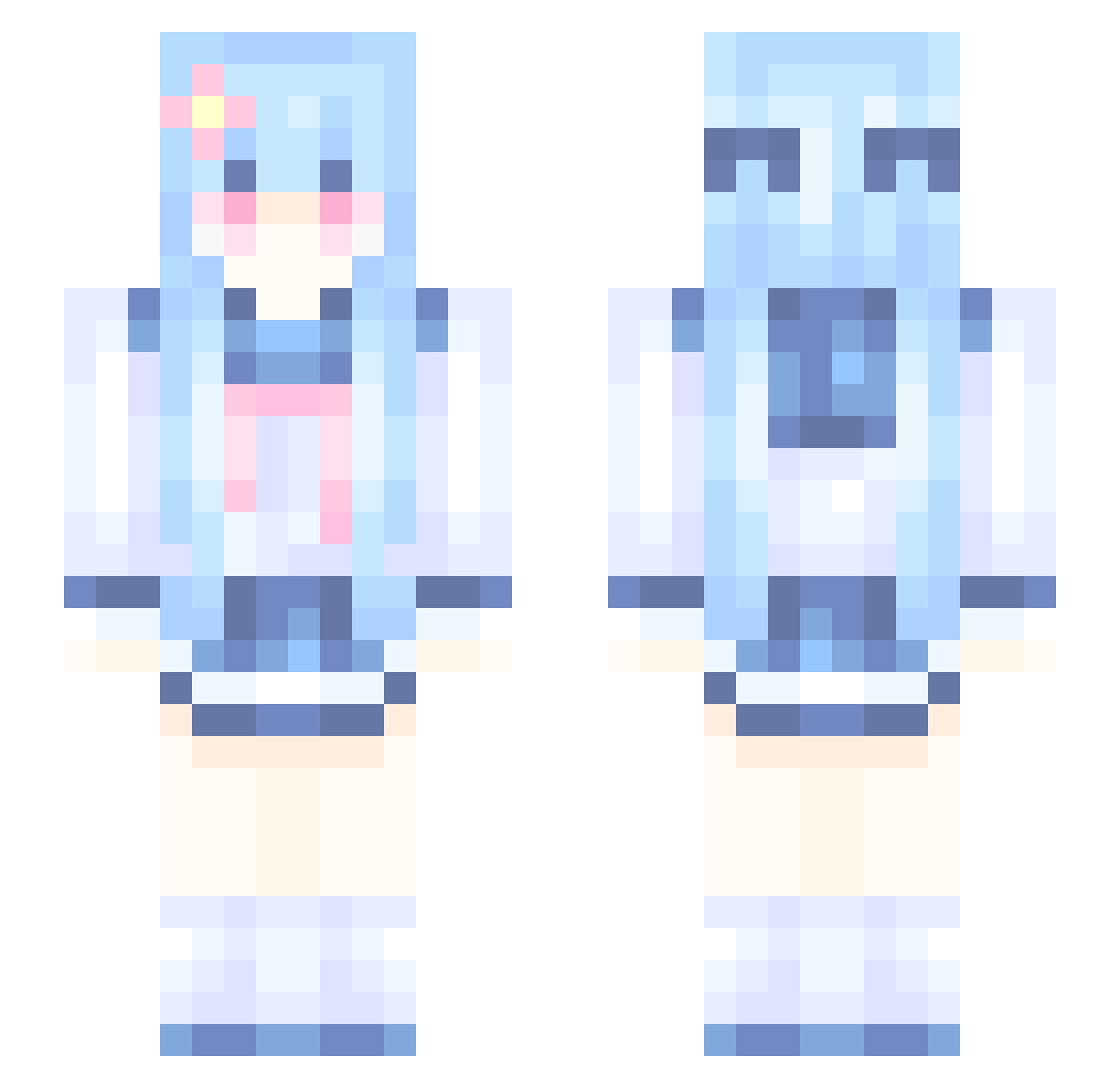 fluke6631 Minecraft skin, front and back view
