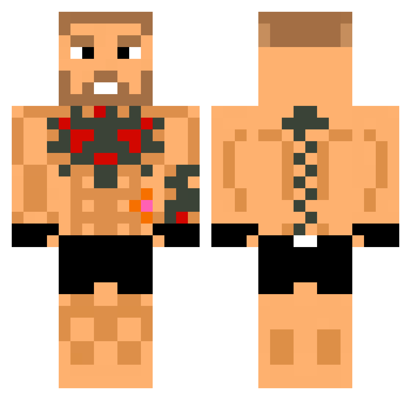 GewoonGoeie Minecraft skin, front and back view
