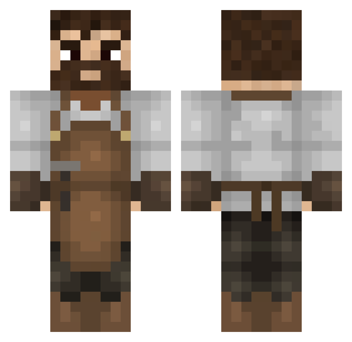 Angorne Minecraft skin, front and back view