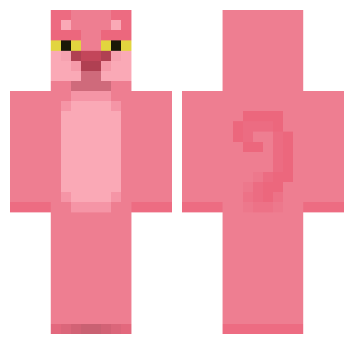 Rizla96 Minecraft skin, front and back view