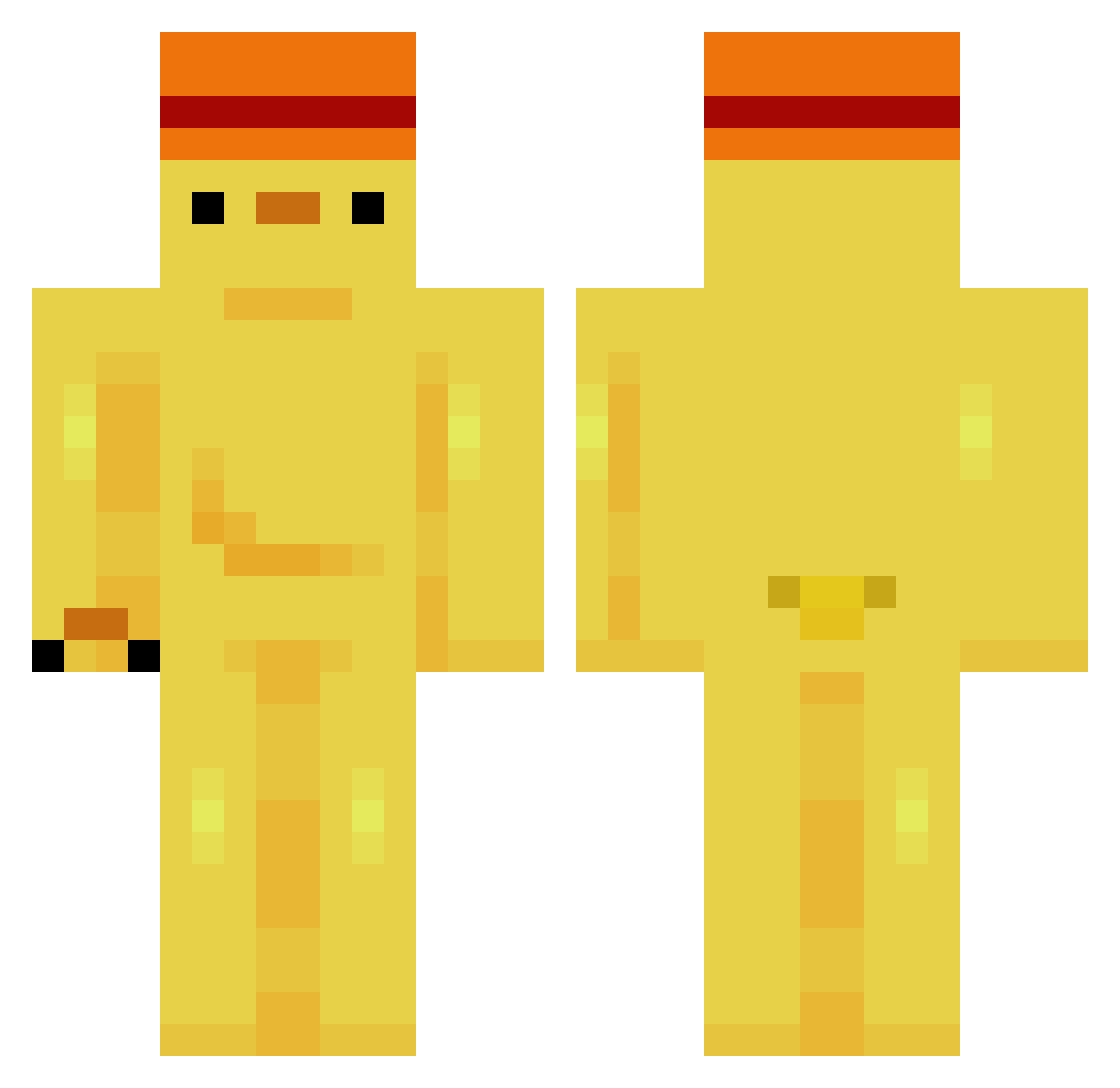 Zerhili Minecraft skin, front and back view