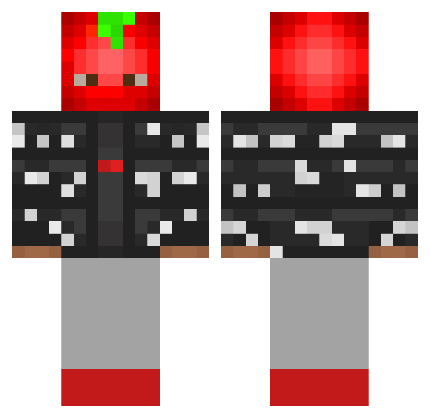Langsam_Chief Minecraft skin, front and back view