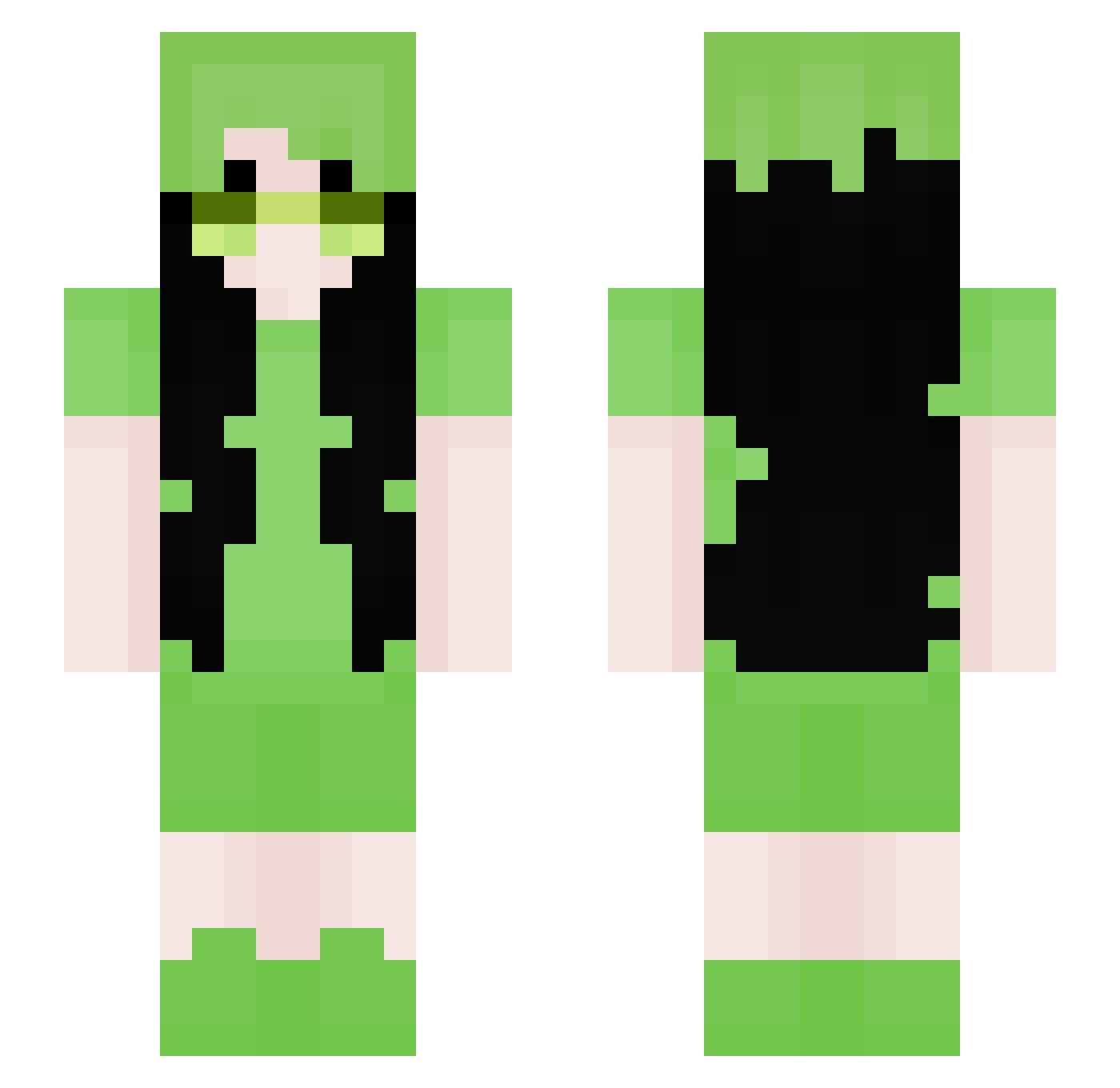 Billie_Eilish_91 Minecraft skin, front and back view