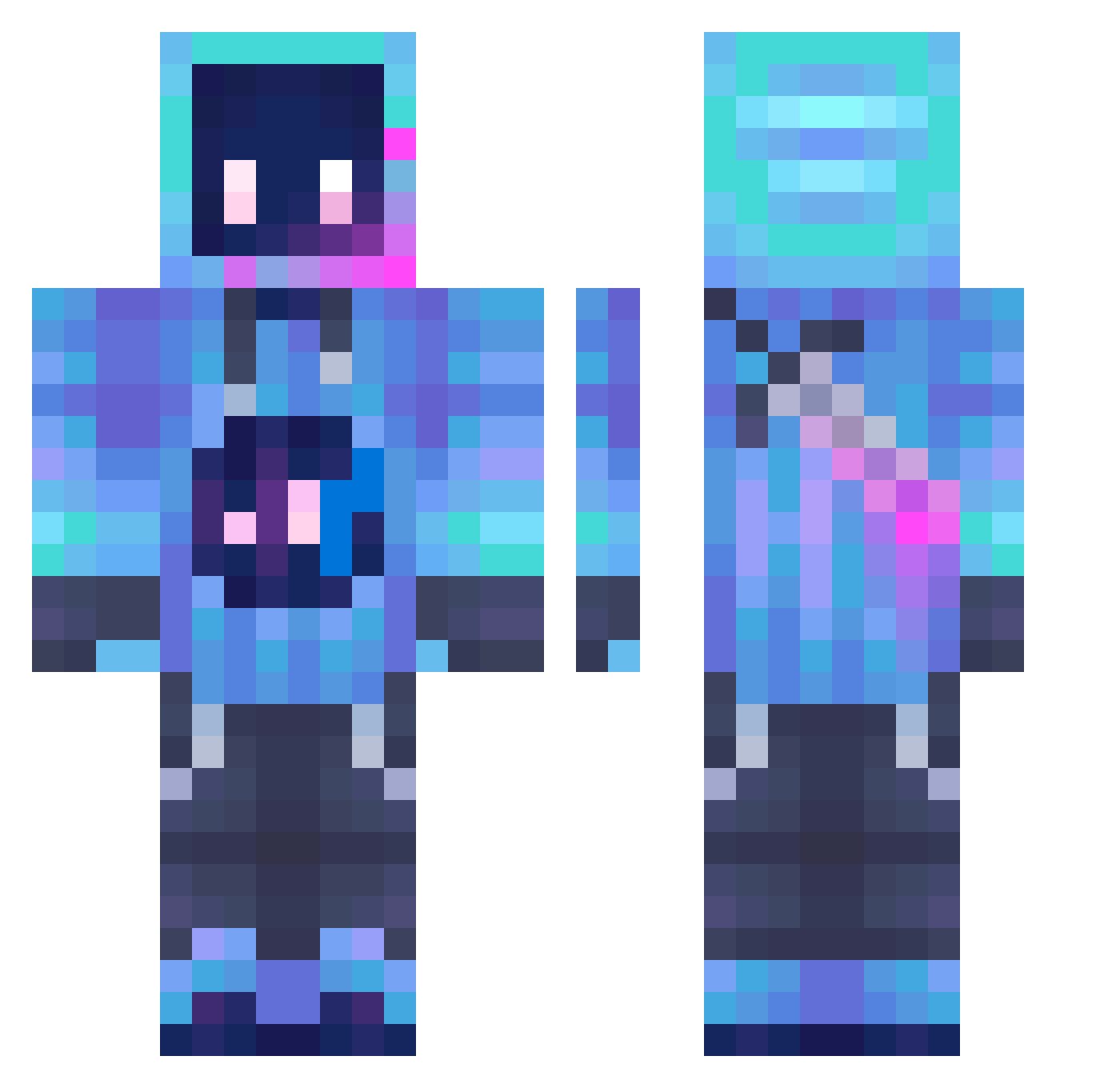 punto_zero Minecraft skin, front and back view