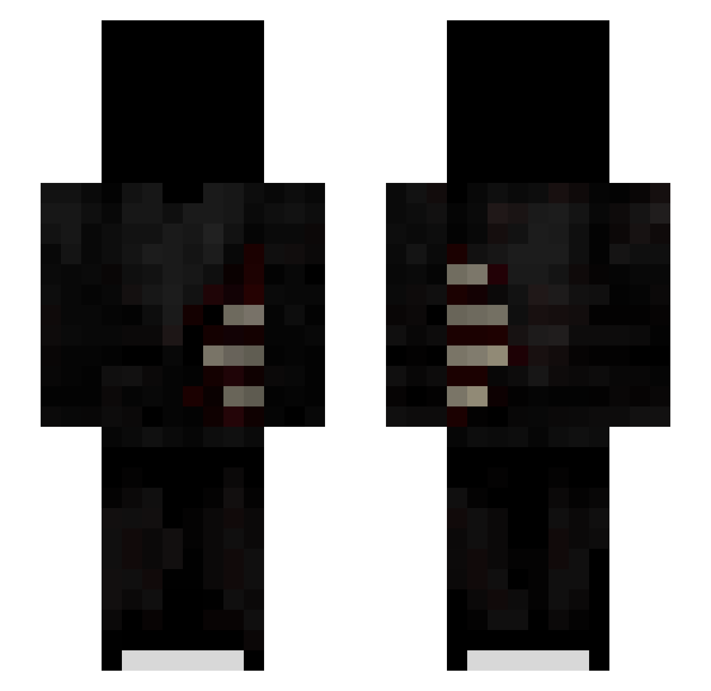 cammht Minecraft skin, front and back view