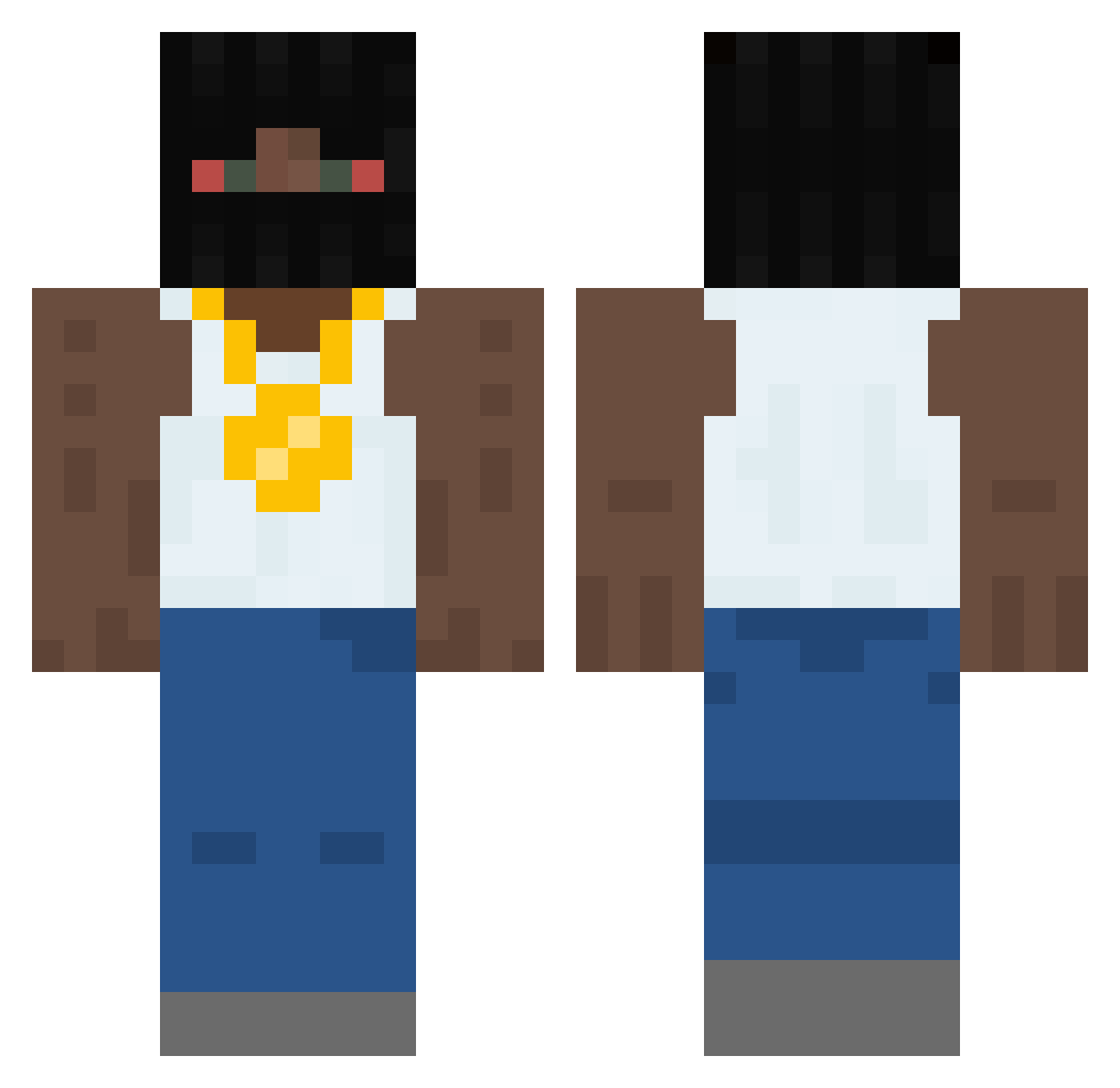 JdawgSliz Minecraft skin, front and back view