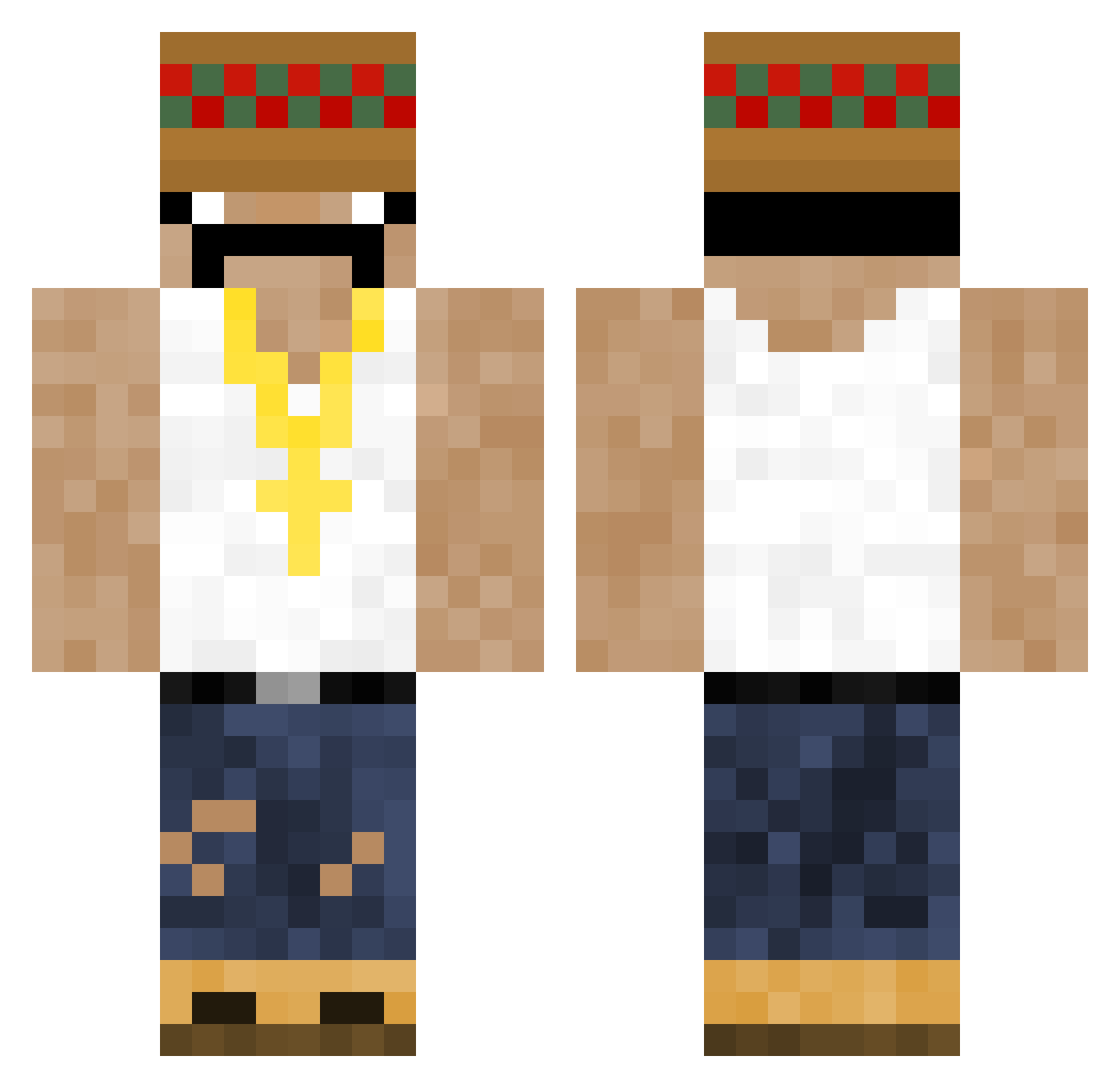 HOTBOY_ Minecraft skin, front and back view