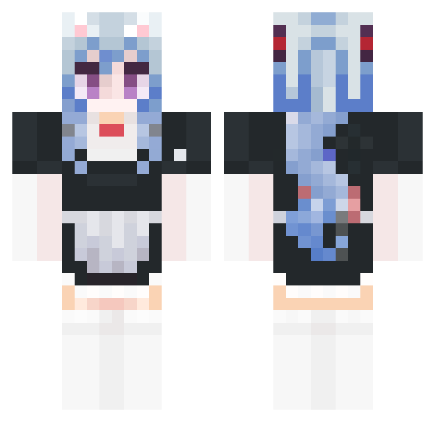 Tsuki_77 Minecraft skin, front and back view