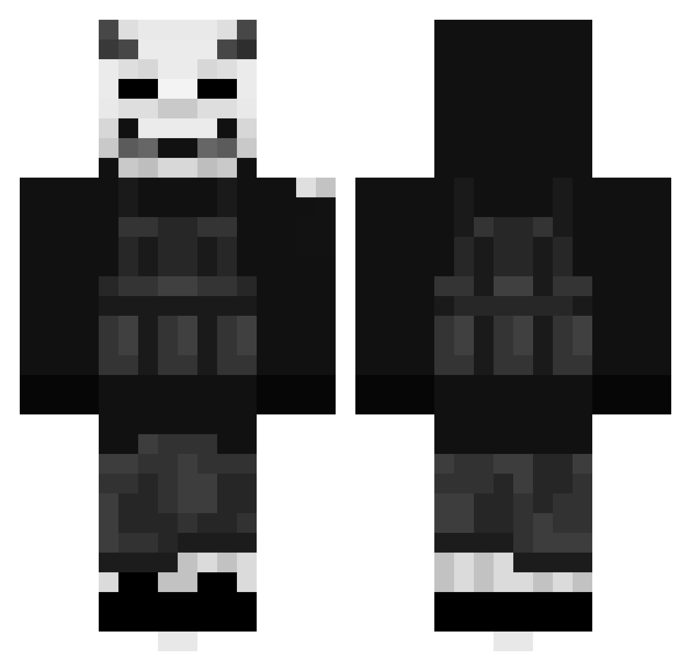 Vittim_ Minecraft skin, front and back view