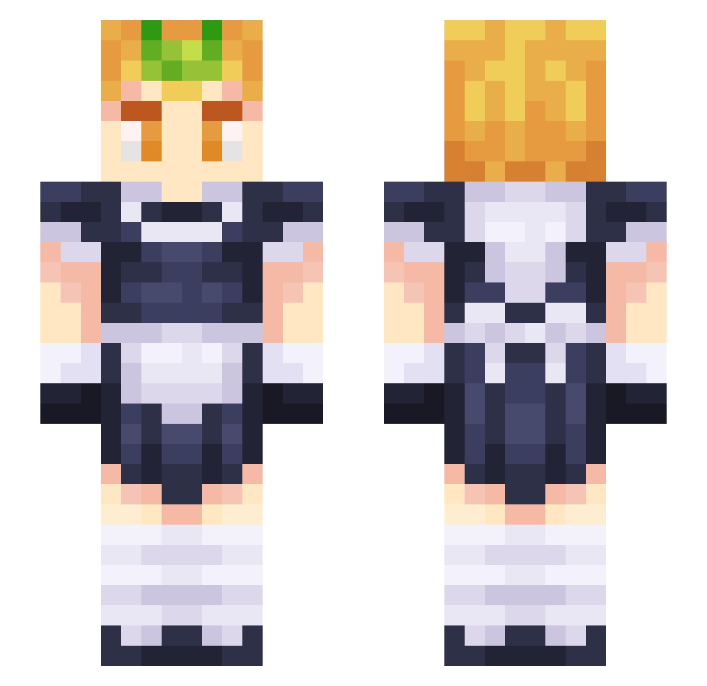 etsiA Minecraft skin, front and back view