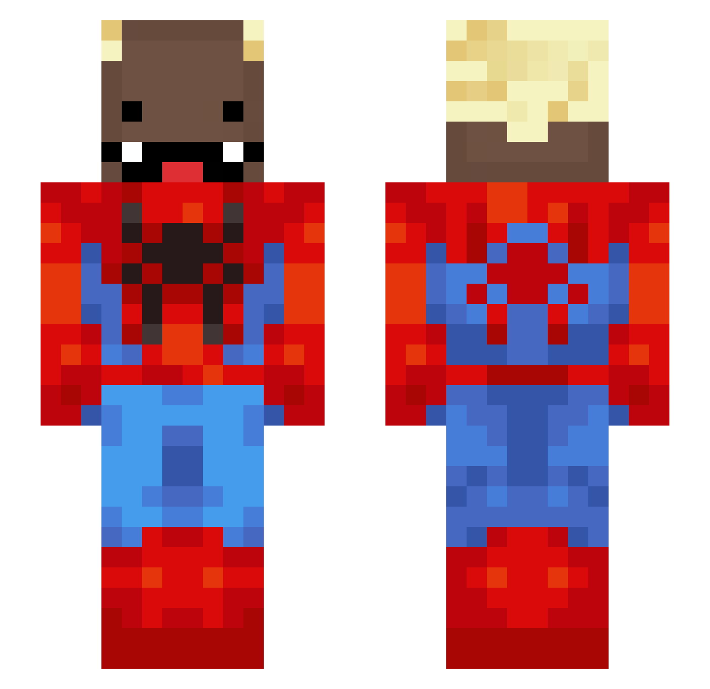 EliasPintor Minecraft skin, front and back view