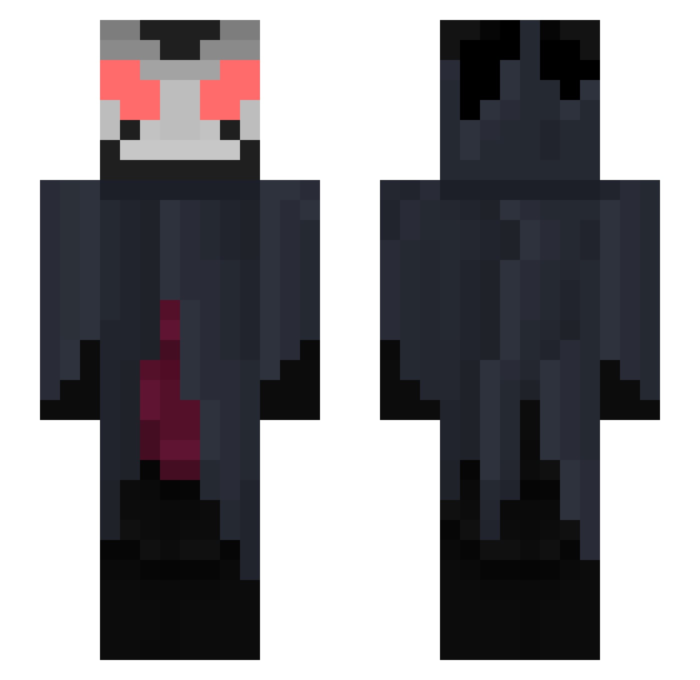 DanetteX22 Minecraft skin, front and back view
