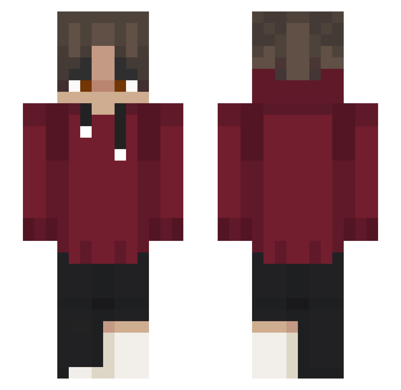 _Baysil Minecraft skin, front and back view