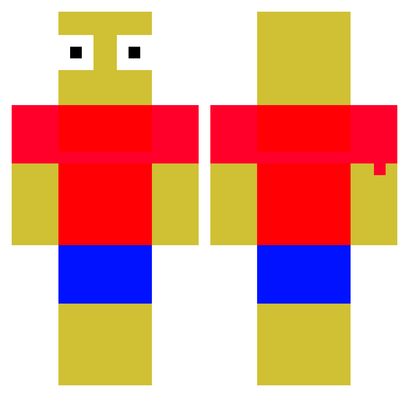 cuteschoolboy Minecraft skin, front and back view