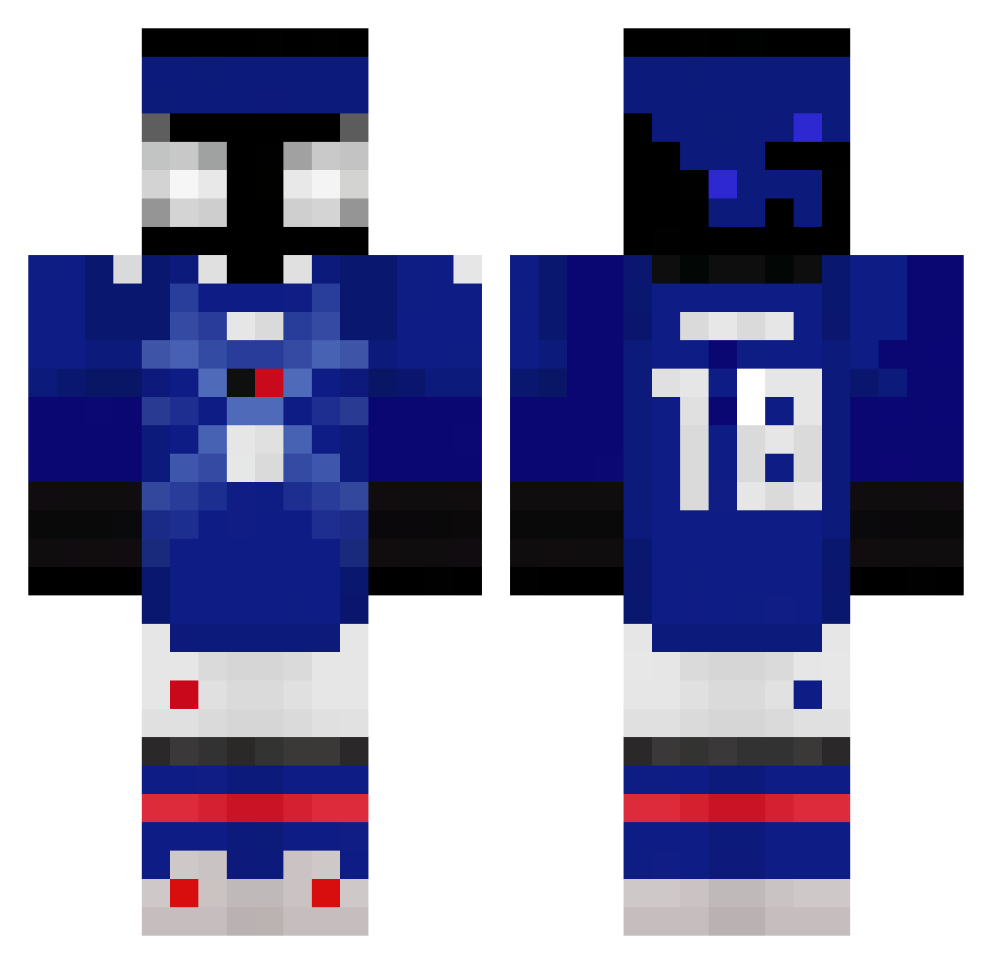 CaioKon Minecraft skin, front and back view