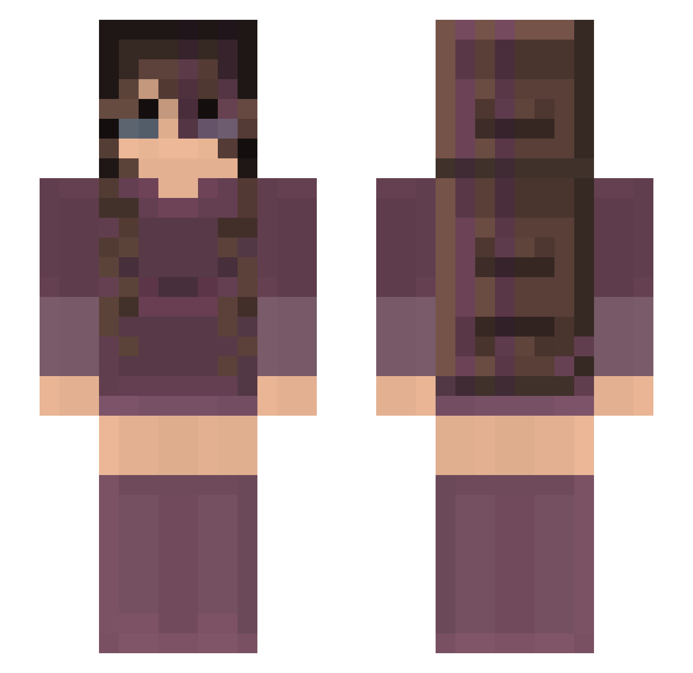 Rip_Firey Minecraft skin, front and back view