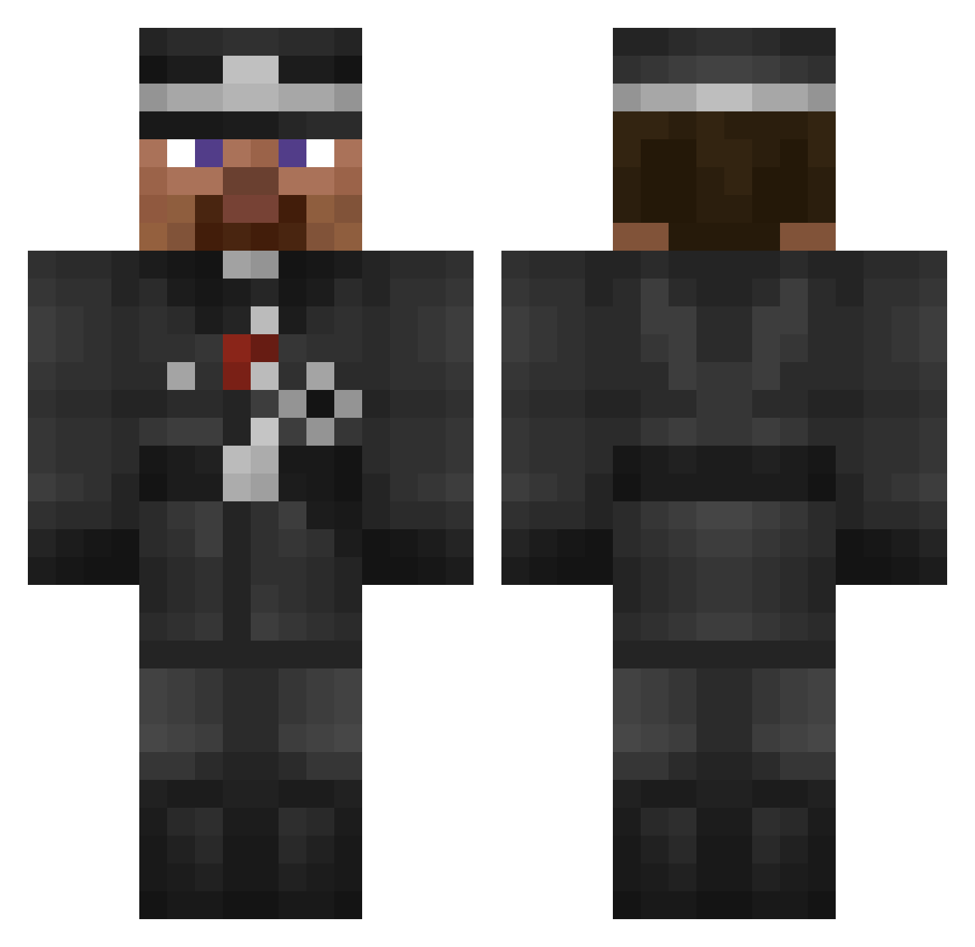 Rab2009 Minecraft skin, front and back view