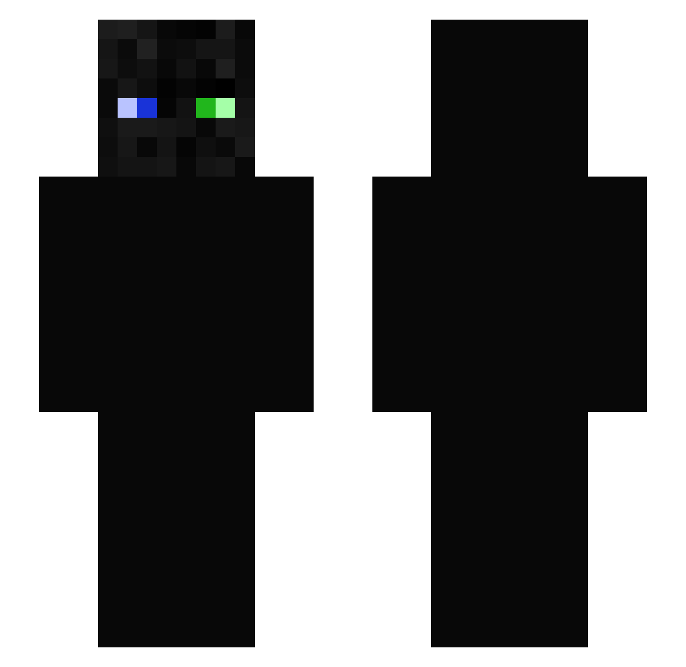 pf_888 Minecraft skin, front and back view