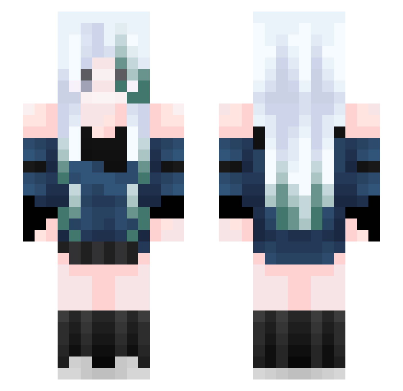 khinezza Minecraft skin, front and back view