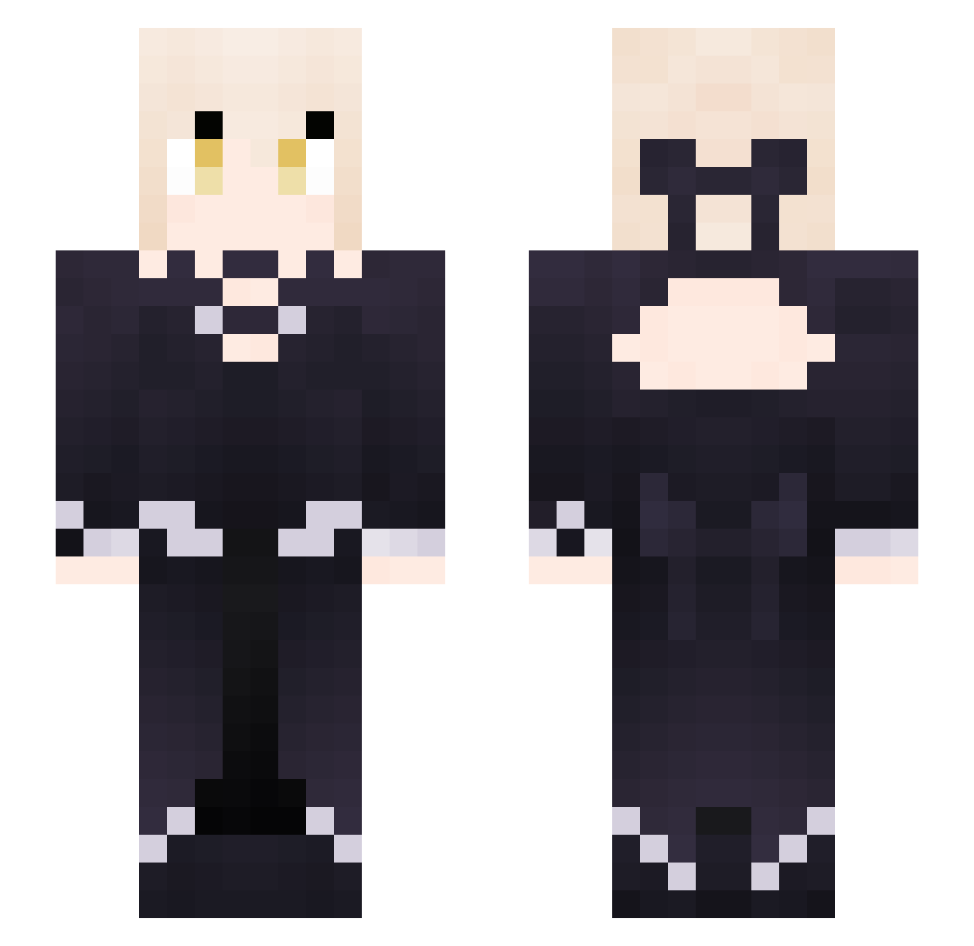 kaoru_nisizawa Minecraft skin, front and back view