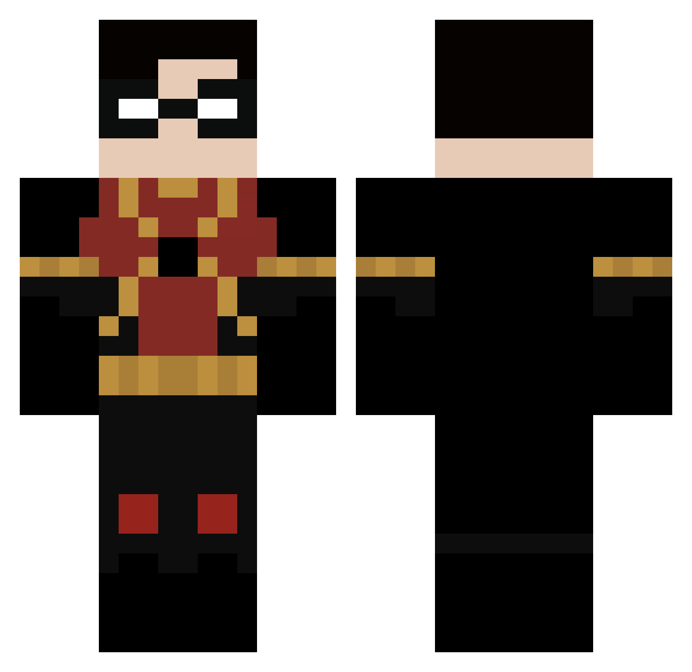 Toxiccrisist Minecraft skin, front and back view