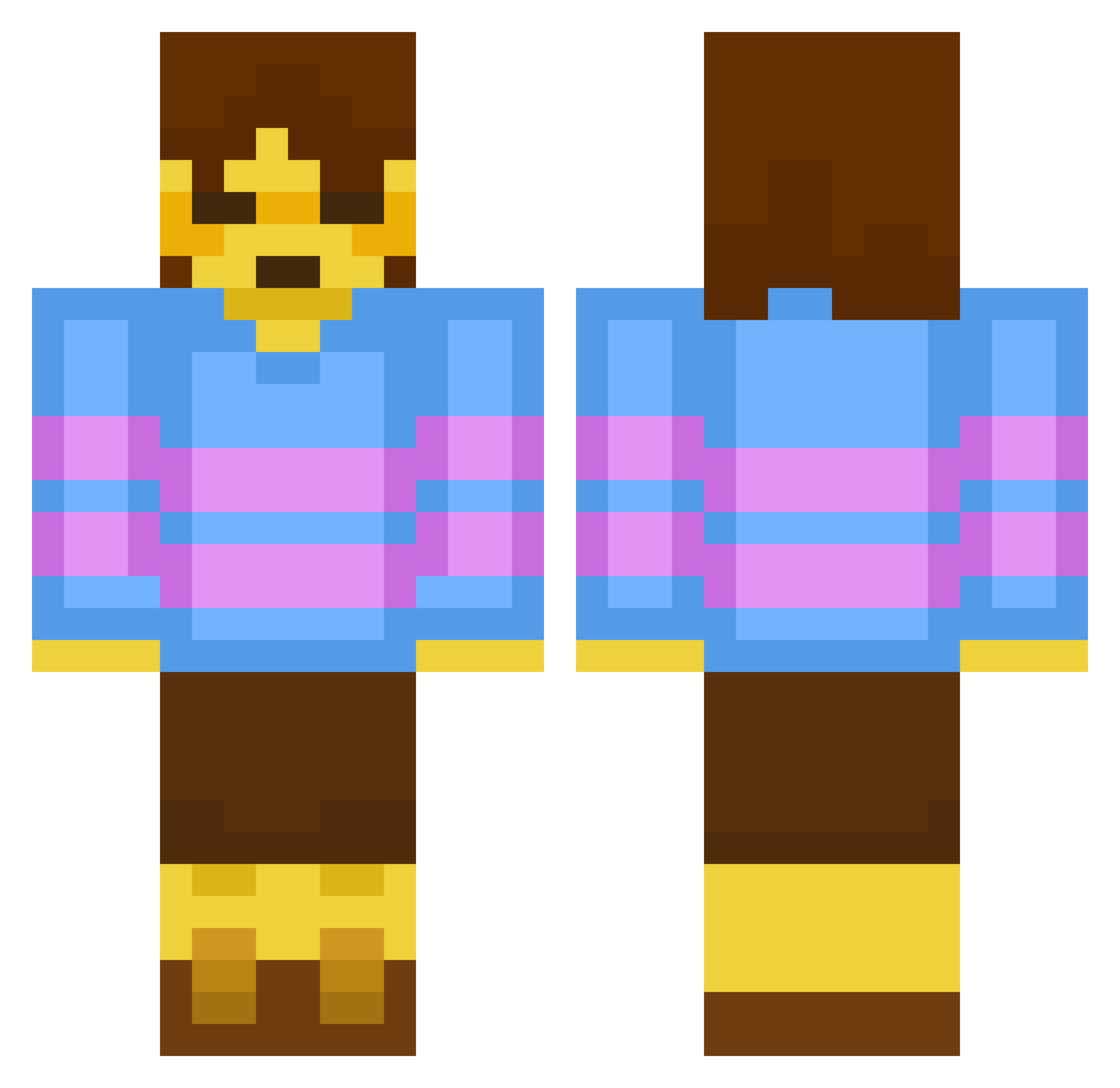 plutoniumrock Minecraft skin, front and back view
