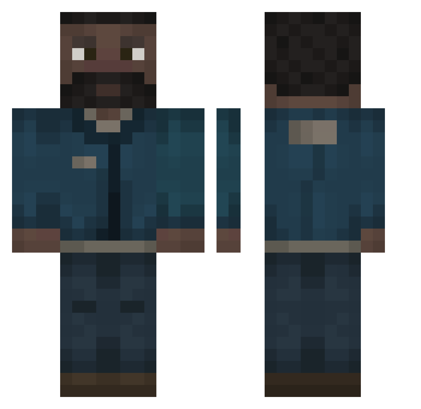 Pepper_UwU Minecraft skin, front and back view