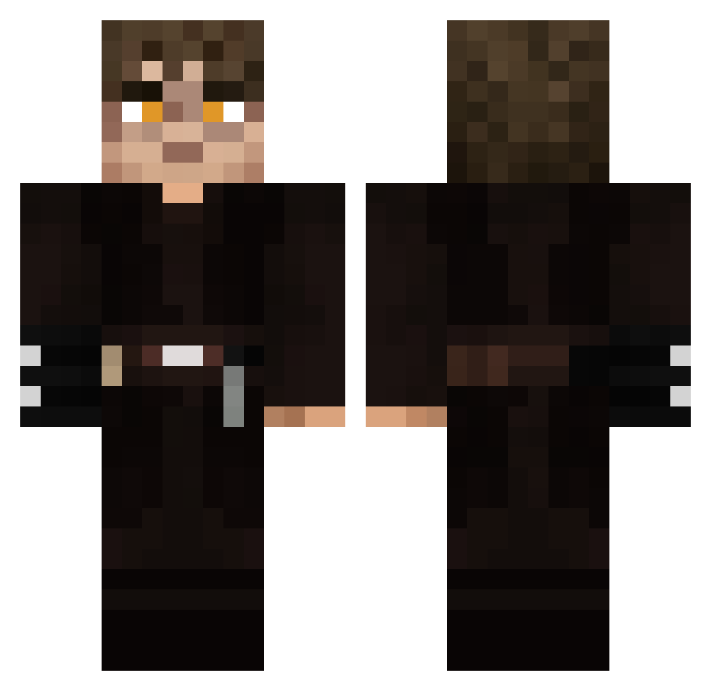 Limbocuk Minecraft skin, front and back view