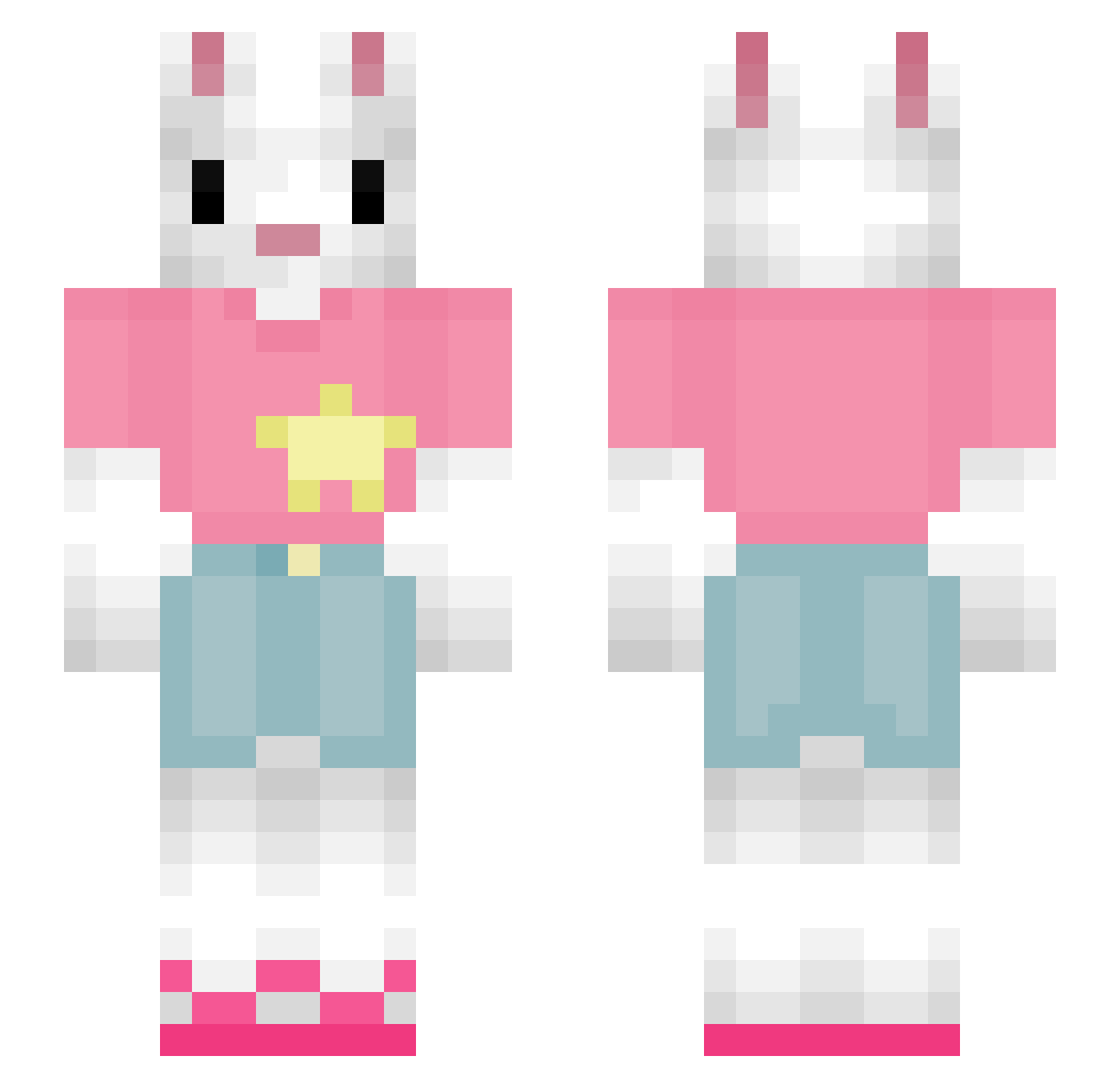 Kyueona Minecraft skin, front and back view