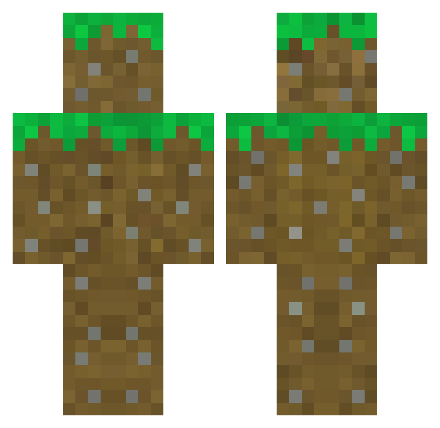 stoplight Minecraft skin, front and back view