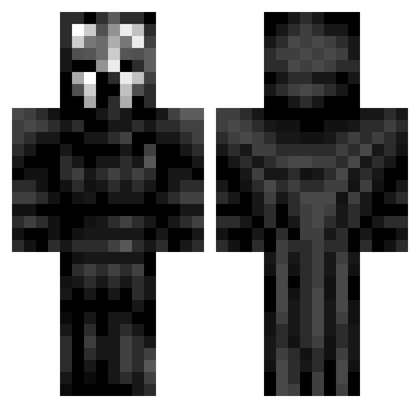 rasedhyper Minecraft skin, front and back view