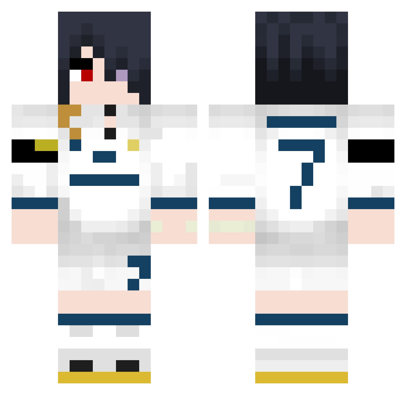 ZitroCOL Minecraft skin, front and back view