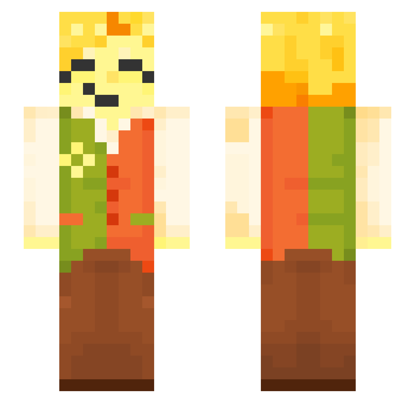 MaisieA9123 Minecraft skin, front and back view