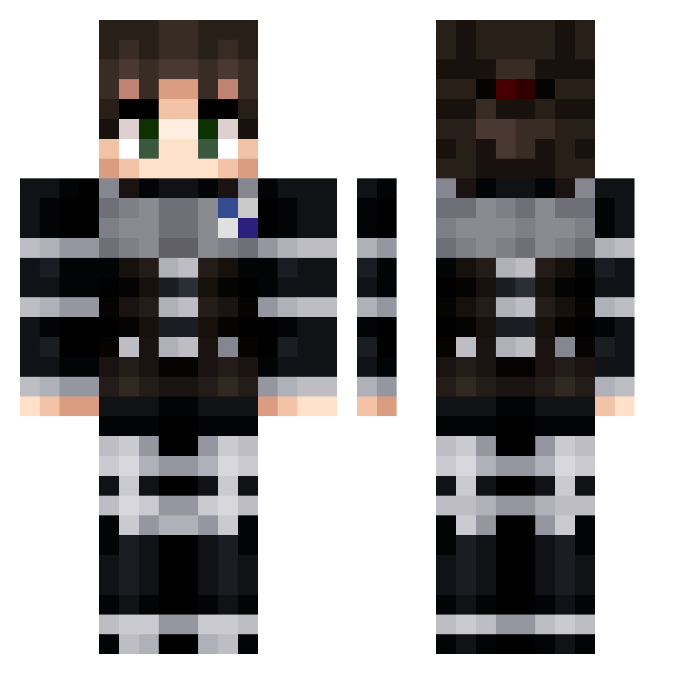 Anis_216 Minecraft skin, front and back view