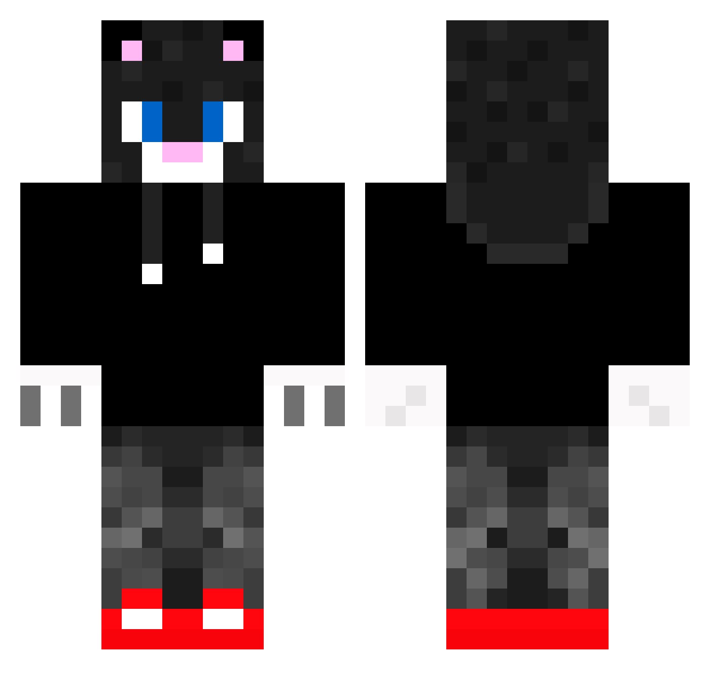 PROcat2014 Minecraft skin, front and back view