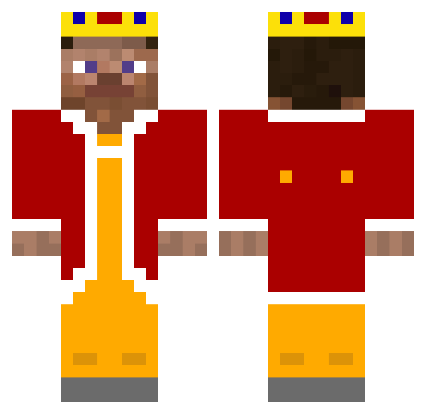 FanaticDoor9845 Minecraft skin, front and back view