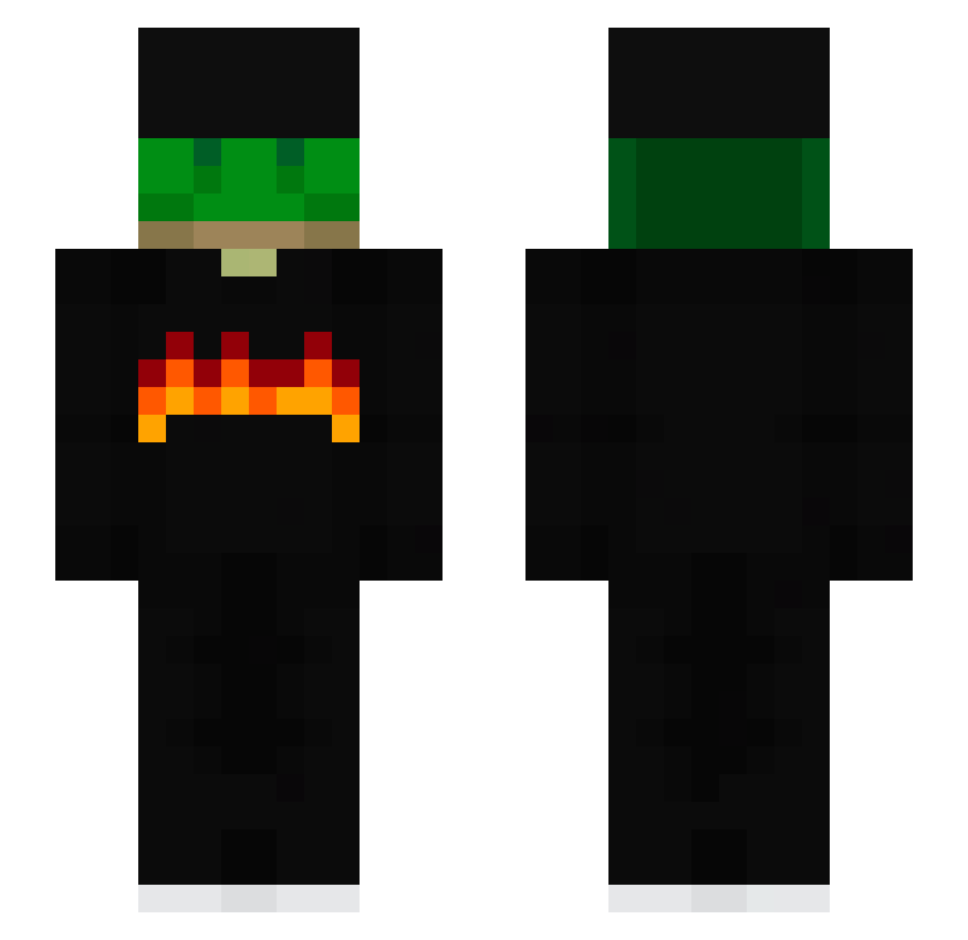 Poodsbridge Minecraft skin, front and back view