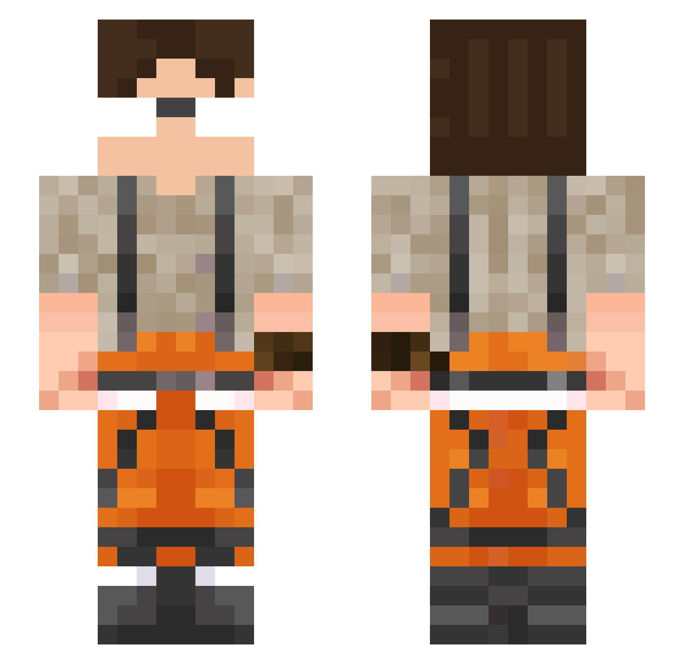 Pummel1112 Minecraft skin, front and back view