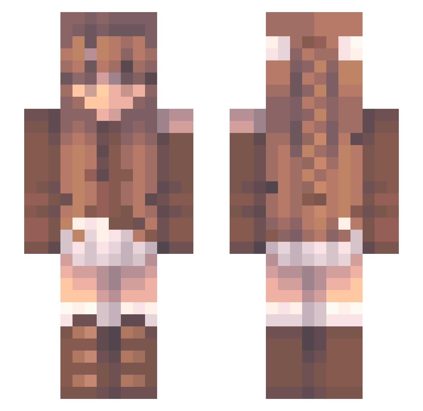 K1DN2Y Minecraft skin, front and back view
