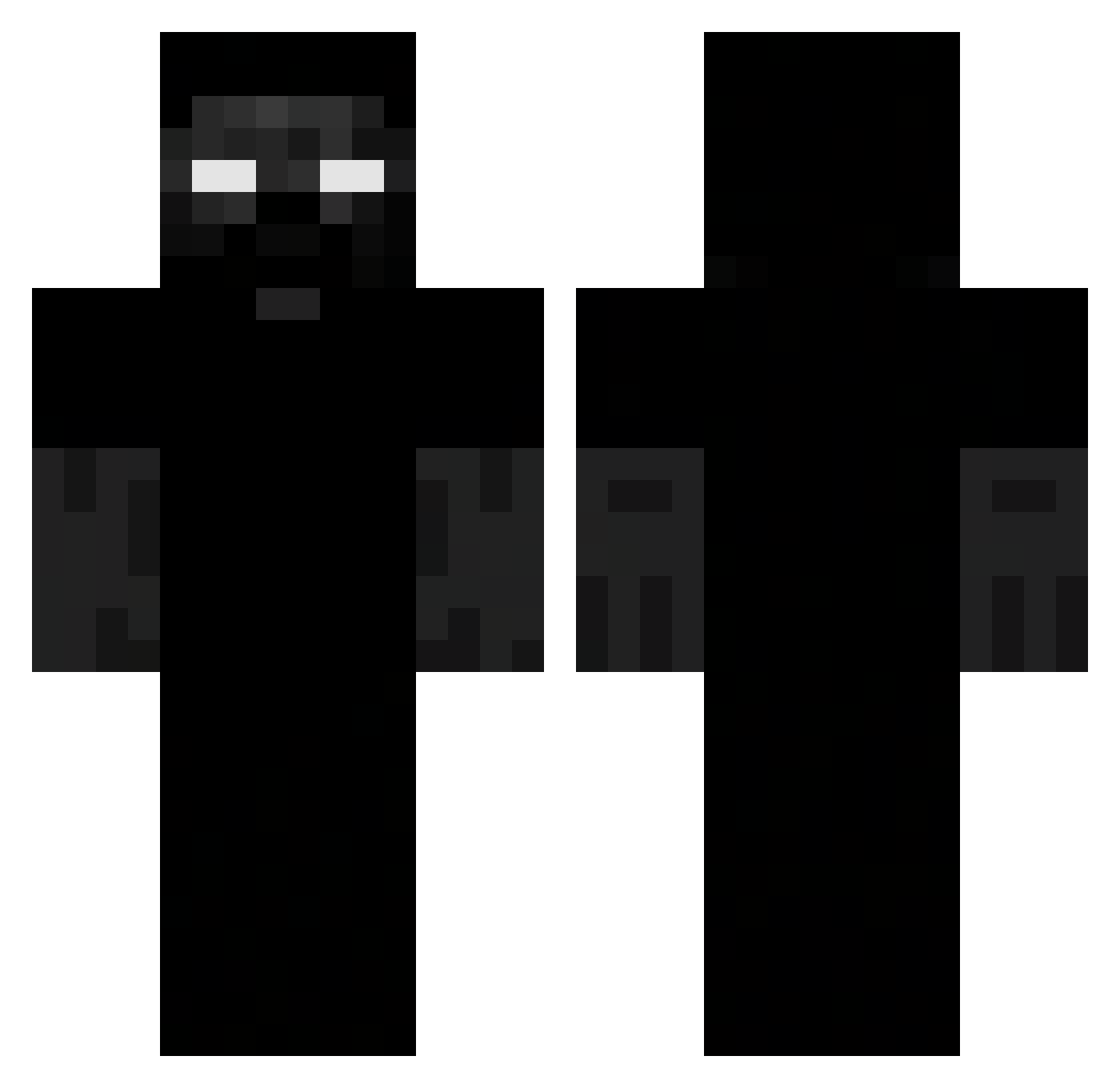 Bizonsm Minecraft skin, front and back view