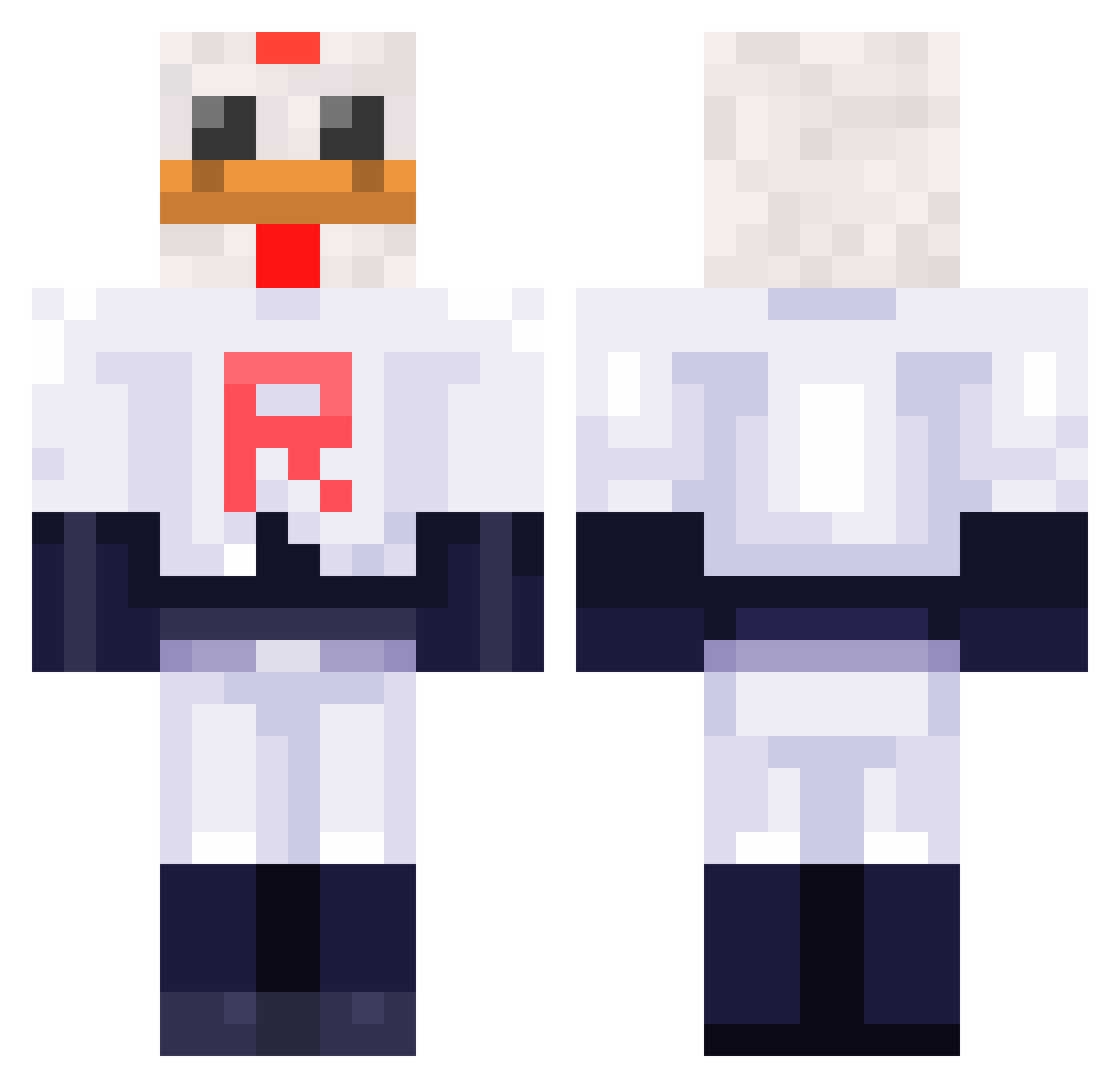 Panchelol Minecraft skin, front and back view