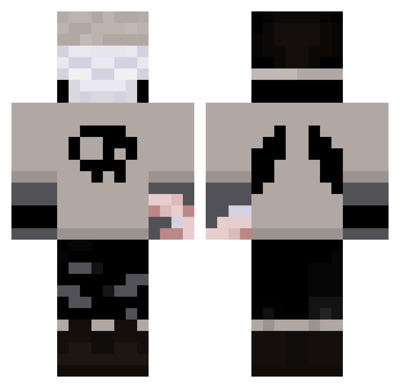 FarquaadXO Minecraft skin, front and back view