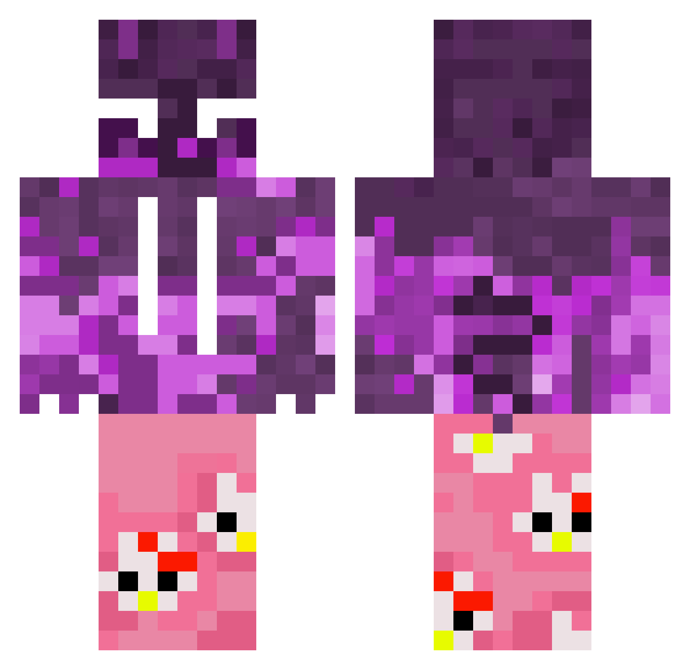 Zyr1l Minecraft skin, front and back view